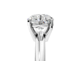 White gold 6 Carat Round Cut  Solitaire Engagement Ring with Round Band and Four-Prong Setting_245