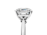 White gold 7 Carat Asscher Cut  Solitaire Engagement Ring with Classic Band and Four-Prong Setting_5