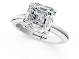 White gold 7 Carat Asscher Cut  Solitaire Engagement Ring with Round Band and Four-Prong Setting_157
