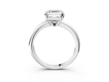 White gold 7 Carat Asscher Cut  Solitaire Engagement Ring with Round Band and Four-Prong Setting_159