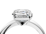 White gold 7 Carat Asscher Cut  Solitaire Engagement Ring with Round Band and Four-Prong Setting_160