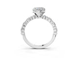 White gold 7 Carat Heart Cut  Solitaire with Side Stones, Pave Band, Four-Prong Setting_15