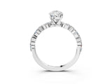 White gold 7 Carat Pear Cut Diamond Ring with Marquise and Round  Side Stones and Four-Prong Setting_27