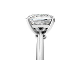 White gold 7 Carat Princess Cut  Solitaire Engagement Ring with Classic Band and Four-Prong Setting_5