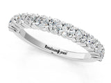White gold Alternating Round Diamond Promise Ring with Round Diamond Accents_1