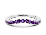 White gold Amethyst Pavé Curved Wedding Band_6