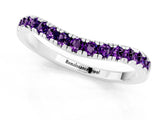 White gold Amethyst Pavé Curved Wedding Band_7