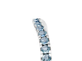 White gold Aquamarine Pavé Curved Wedding Band_11