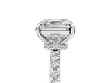 White gold Asscher Brilliant Pavé Band Solitaire with Four-Prong Setting_50