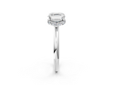 White gold Asscher Brilliant Solitaire Engagement Ring with Six-Prong Setting and Classic Band_24