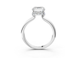 White gold Asscher Brilliant Solitaire Engagement Ring with Six-Prong Setting and Classic Band_26