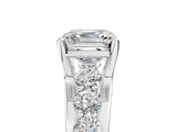 White gold Asscher Brilliant Solitaire with Side Stones on a Pave Band and Four-Prong Setting_43