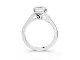White gold Asscher Cut Channel Set Solitaire Engagement Ring with Four-Prong Setting_10