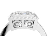 White gold Asscher Cut Cut Halo Pavé Diamond Ring_17