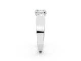 White gold Asscher Cut Diamond Channel Set Solitaire Ring with Four-Prong Setting_12