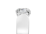 White gold Asscher Cut Diamond Channel Set Solitaire Ring with Four-Prong Setting_15