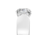 White gold Asscher Cut Diamond Channel Set Solitaire Ring with Four-Prong Setting_27