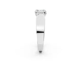 White gold Asscher Cut Diamond Channel Set Solitaire Ring with Four-Prong Setting_84
