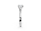 White gold Asscher Cut Diamond Engagement Ring with Side Stone Accents and Four-Prong Setting_17