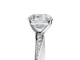 White gold Asscher Cut Diamond Engagement Ring with Side Stone Accents and Four-Prong Setting_20