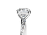 White gold Asscher Cut Diamond Engagement Ring with Side Stone Accents and Four-Prong Setting_23