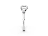 White gold Asscher Cut Diamond Five-Stone Prong Set White Gold Ring_37