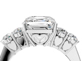 White gold Asscher Cut Diamond Five-Stone Prong Set White Gold Ring_39