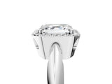 White gold Asscher Cut Diamond Halo Engagement Ring with Split Shank and Four-Prong Setting_58