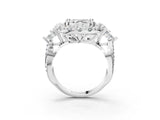 White gold Asscher Cut Diamond Halo Ring with Pavé Band and Four-Prong Setting_37