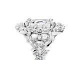 White gold Asscher Cut Diamond Halo Ring with Pavé Band and Four-Prong Setting_39