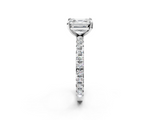 White gold Asscher Cut Diamond Pavé Band with Four-Prong Setting_30