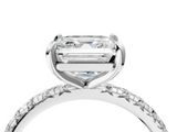 White gold Asscher Cut Diamond Pavé Band with Four-Prong Setting_31