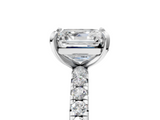 White gold Asscher Cut Diamond Pavé Band with Four-Prong Setting_32