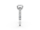 White gold Asscher Cut Diamond Pave Band with Four-Prong Setting_26