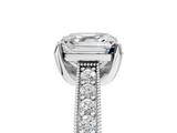 White gold Asscher Cut Diamond Pave Band with Four-Prong Setting_28