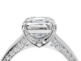 White gold Asscher Cut Diamond Pave Band with Four-Prong Setting_28