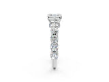White gold Asscher Cut Diamond Side Stone Engagement Ring with Four-Prong Setting_38