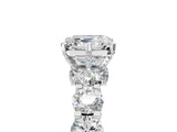 White gold Asscher Cut Diamond Side Stone Engagement Ring with Four-Prong Setting_41