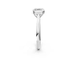 White gold Asscher Cut Diamond Solitaire Engagement Ring with Cathedral Setting and Four-Prong Mount_35