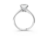 White gold Asscher Cut Diamond Solitaire Engagement Ring with Classic Band and Four-Prong Setting_23