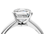 White gold Asscher Cut Diamond Solitaire Engagement Ring with Classic Band and Four-Prong Setting_24