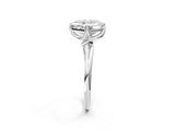 White gold Asscher Cut Diamond Solitaire Engagement Ring with Four-Prong Setting and Classic Band_62