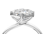 White gold Asscher Cut Diamond Solitaire Engagement Ring with Four-Prong Setting and Classic Band_64