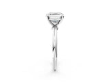 White gold Asscher Cut Diamond Solitaire Ring with Six-Prong Setting and Classic Band_16
