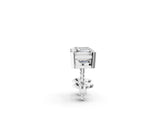 10K White Gold 1.19 Carat E-F VVS-VS Asscher Diamond Stud Earrings