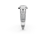 White gold Asscher Cut Halo Diamond Engagement Ring with Split Shank and Four-Prong Setting_31