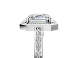 White gold Asscher Cut Halo Pave Split Shank Prong Setting Ring_83