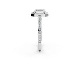 White gold Asscher Cut Halo Pave Split Shank Prong Setting Ring_86