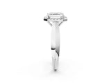 White gold Asscher Cut Halo Solitaire Engagement Ring with Square Band and Four-Prong Setting_80