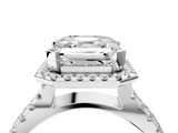 White gold Asscher Cut Halo Split Shank Pave Set Ring_30